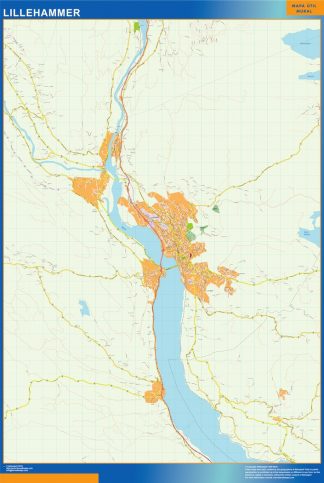 Mapa Lillehammer