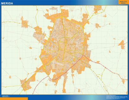 Merida Mapa Imantado Enmarcado