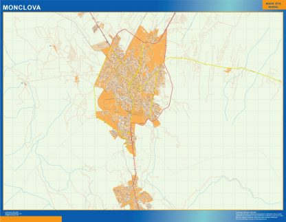 Monclova Mapa Imantado Enmarcado