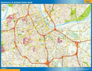 Nashville Mapa Imantado Magnetico