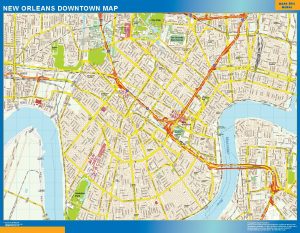 New Orleans Mapa Imantado Magnetico
