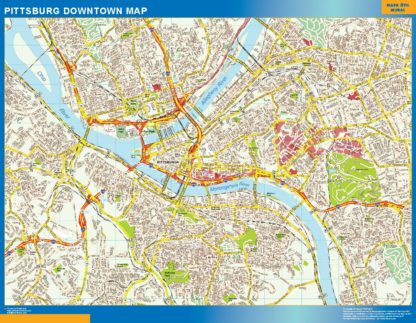 Pittsburg Mapa Imantado Magnetico