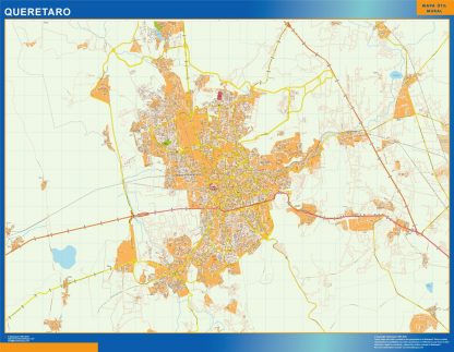 Queretaro Mapa Imantado Enmarcado