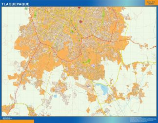 Tlaquepaque Mapa Imantado Enmarcado