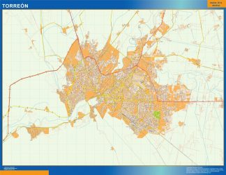 Torreon Mapa Imantado Enmarcado