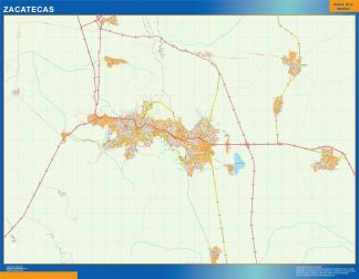 Zacatecas Mapa Imantado Enmarcado