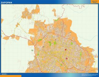 Zapopan Mapa Imantado Enmarcado