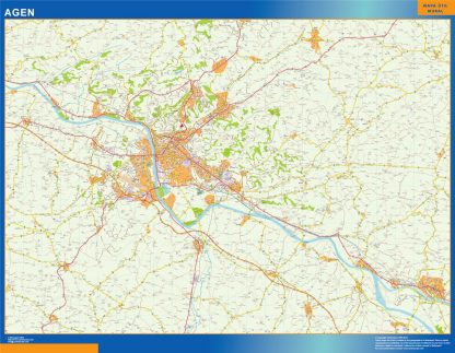 Mapa Agen imantado