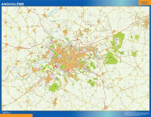 Mapa Angouleme imantado