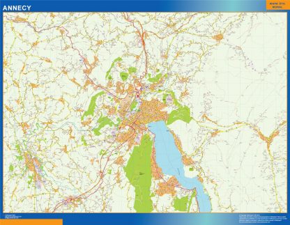 Mapa Annecy imantado