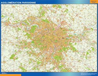 Mapa Area Paris imantado