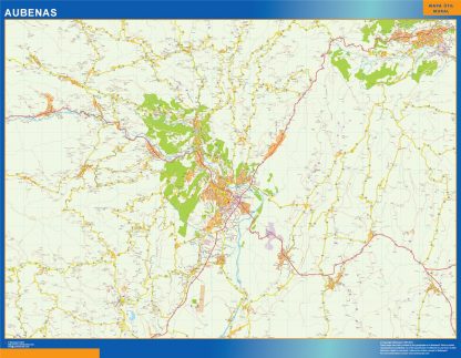 Mapa Aubenas imantado