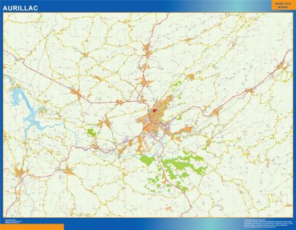 Mapa Aurillac imantado