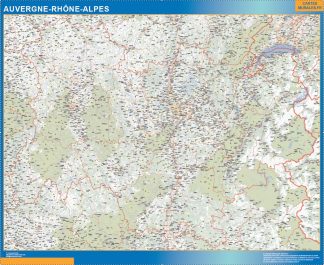 Mapa Auvergne Rhone Alpes