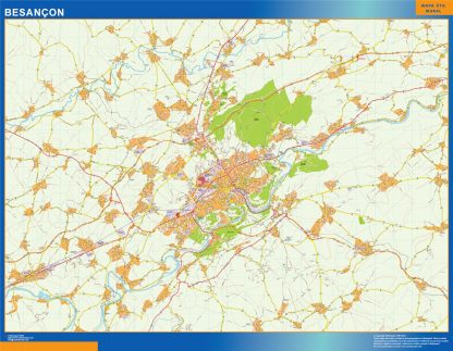 Mapa Besancon imantado