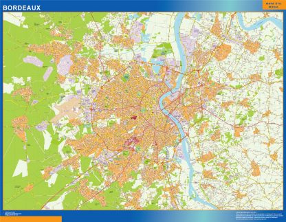 Mapa Bordeaux imantado