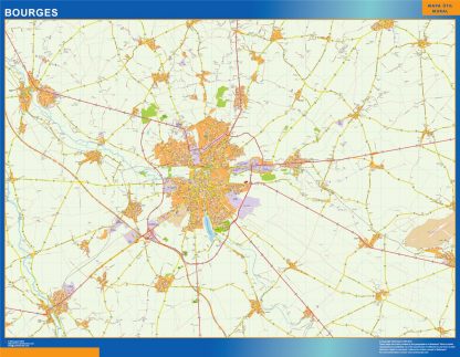 Mapa Bourges imantado