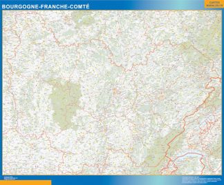 Mapa Bourgogne Franche Comte