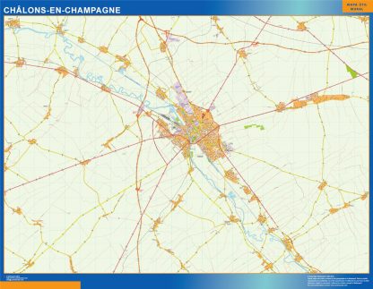 Mapa Chalons En Champagne imantado