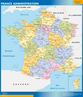 Mapa Francia Administracion tradicional