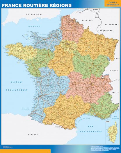 Mapa Francia carreteras regiones