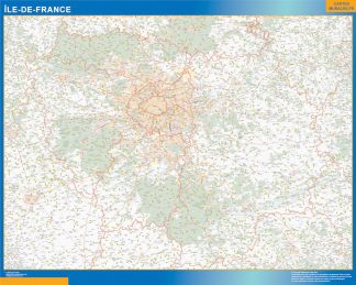 Mapa Ile de France