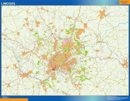 Mapa Limoges imantado