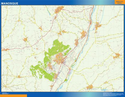 Mapa Manosque imantado