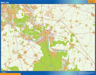 Mapa Melun imantado