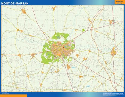 Mapa Mont De Marsan imantado