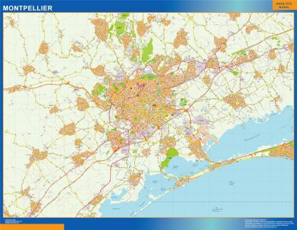 Mapa Montpellier imantado