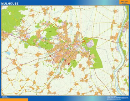 Mapa Mulhouse imantado