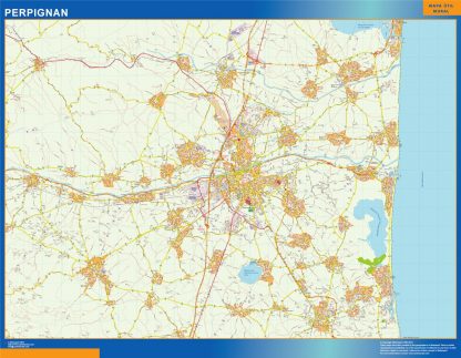 Mapa Perpignan imantado