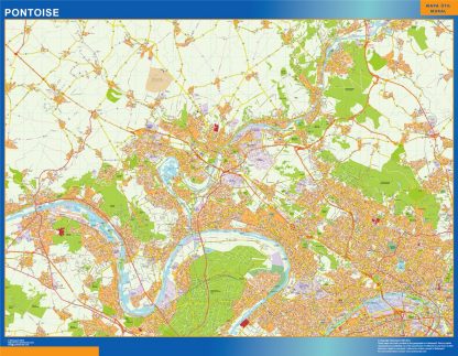 Mapa Pontoise imantado