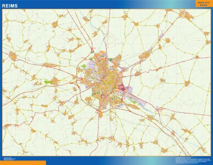 Mapa Reims imantado