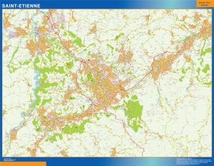 Mapa Saint Etienne imantado