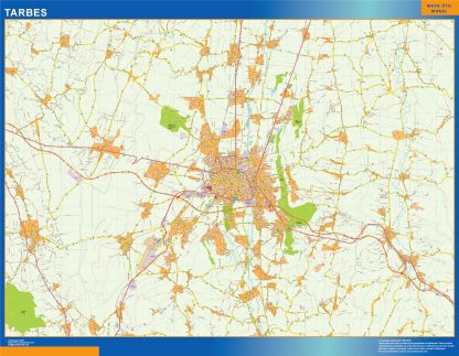 Mapa Tarbes imantado