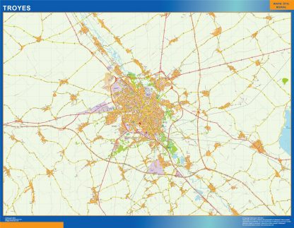 Mapa Troyes imantado